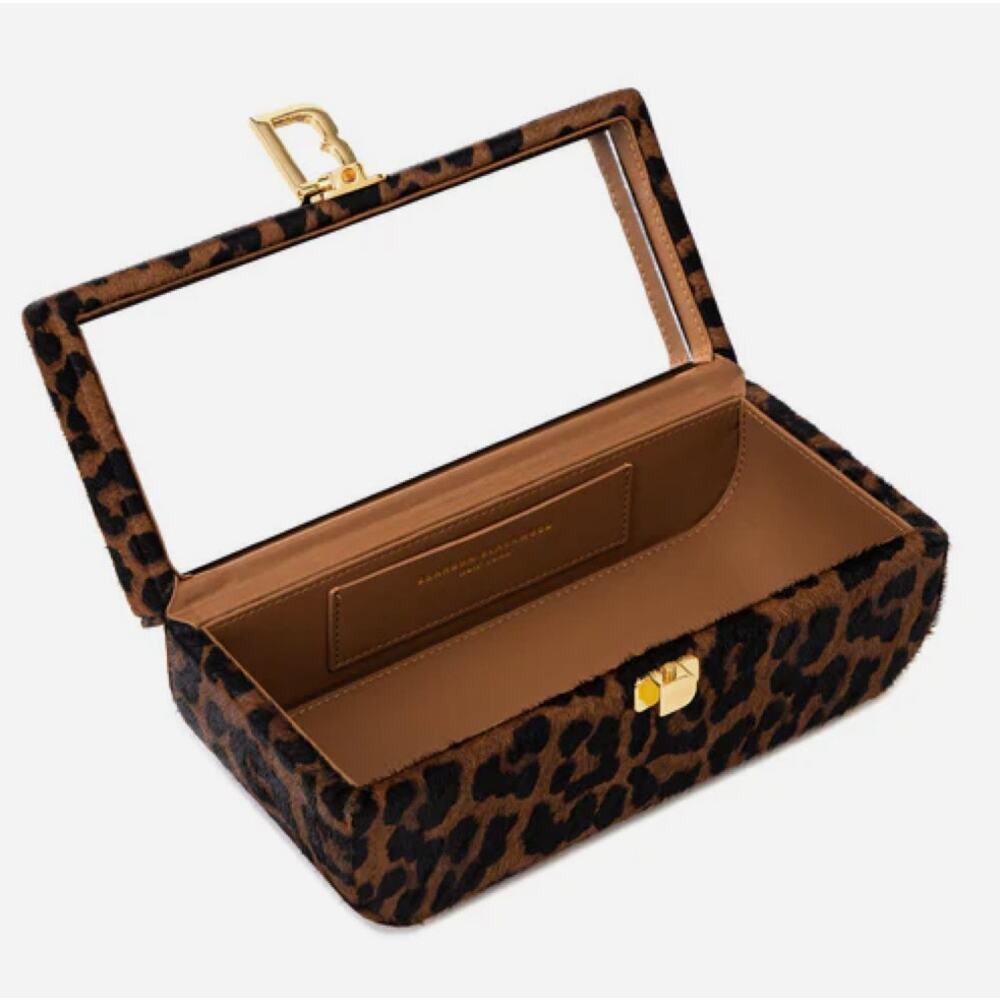 Brandon Blackwood Vanity Purse in Leopard Ponyhair with Mirror - Picture 2 of 12